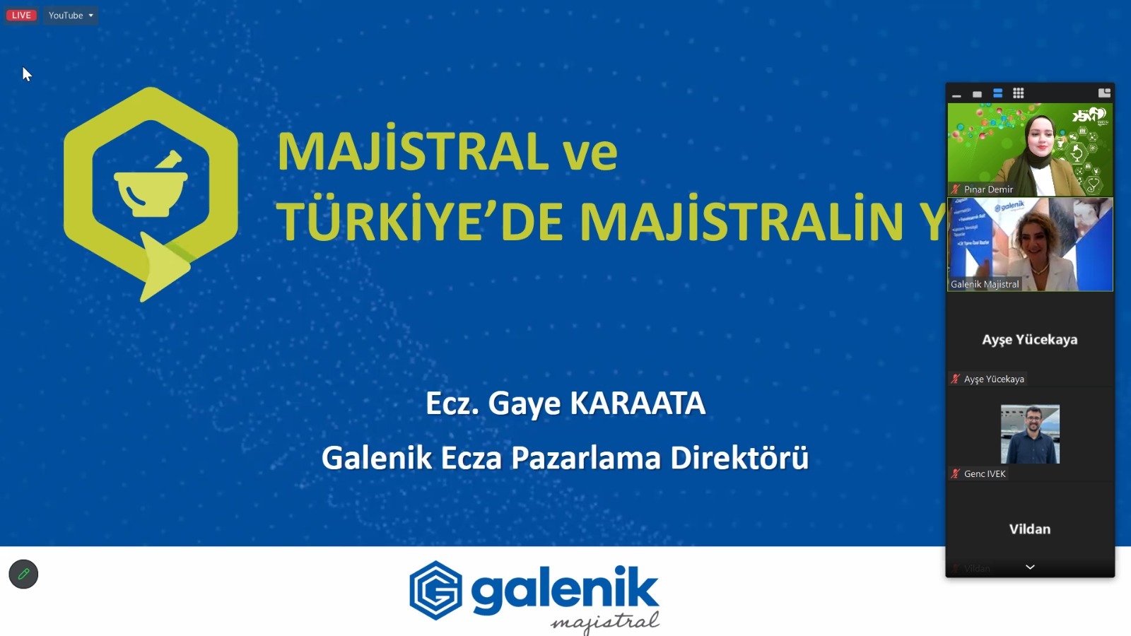  Genç İVEK TV Talks-Ecz. Gaye Karaata-Majistral ve Türkiye'de Majistralin Yeri 